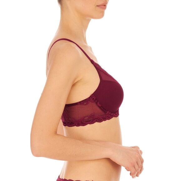 Natori NWT UNDERWIRE Feathers Plunge Bra t-shirt 32D - Picture 2 of 5